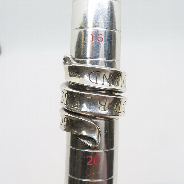 実際に弊社で買取させて頂いたCRIMIE/クライミー×Argent Gleam/アージェントグリーム RIBBONリング 16-19.5号の画像 9枚目