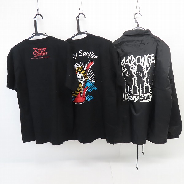実際に弊社で買取させて頂いたDizzy Sunfist/ディジーサンフィスト バンドTシャツ/バンT/コーチジャケット ライブグッズ 3点セットの画像 1枚目