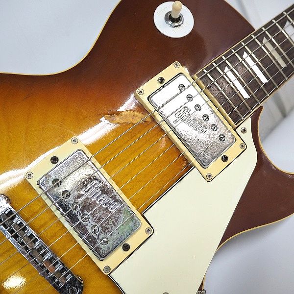 実際に弊社で買取させて頂いた★Greco/グレコ レスポールスタンダードType ワッカロゴ ボルトンネック ジャパンビンテージ ソフトケース付の画像 4枚目