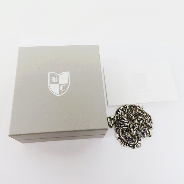 実際に弊社で買取させて頂いた【ギャラ付】LEATHERS & TREASURES/レザーズアンドトレジャーズ ハーフエングレイブリンクチェーン/マリアデザインペンダントの画像 9枚目