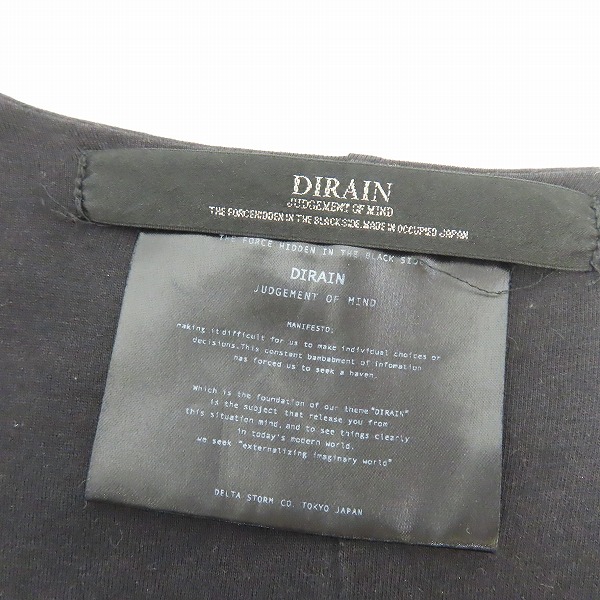 実際に弊社で買取させて頂いたDIRAIN/ディレイン 半袖Tシャツ ジップポケット/2の画像 2枚目
