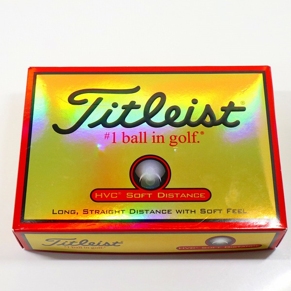 実際に弊社で買取させて頂いた【未使用】Titleist/タイトリスト HVC SOFT DISTANCE ゴルフボール 1ダースの画像 2枚目