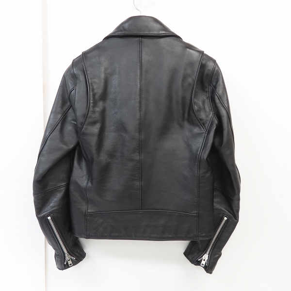 実際に弊社で買取させて頂いたUNITED ARROWS GREEN LABEL RELAXING/ユナイテッドアローズ 牛革 レザー ダブルライダースジャケット/Sの画像 1枚目