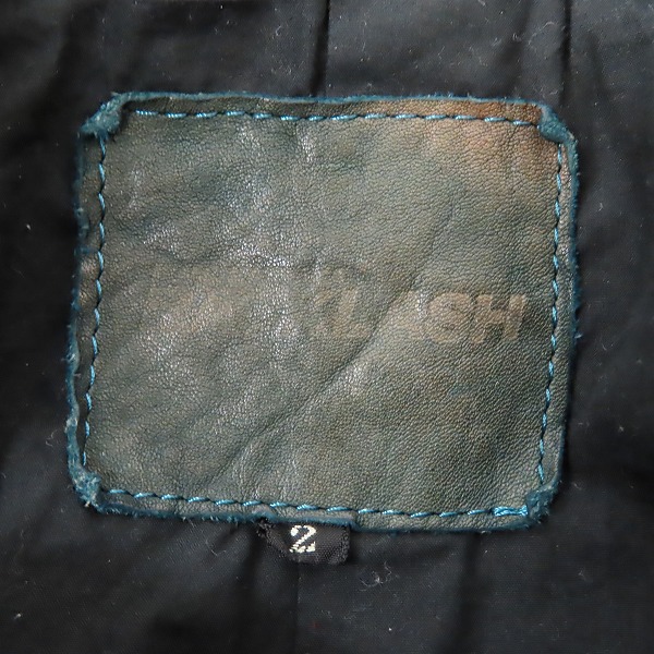 実際に弊社で買取させて頂いたBACKLASH/バックラッシュ ジャパンショルダーレザー製品染めシングルライダース 1773-17/2(M)の画像 2枚目