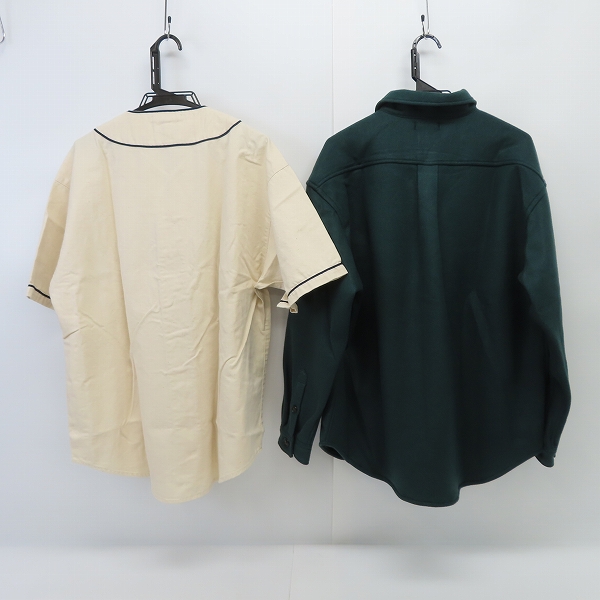 実際に弊社で買取させて頂いたDESCENDANT/ディセンダント ベースボールシャツ/フェルト 長袖シャツ 2点セットの画像 1枚目