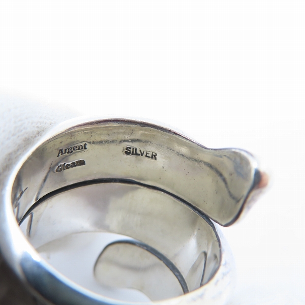 実際に弊社で買取させて頂いたCRIMIE/クライミー×Argent Gleam/アージェントグリーム RIBBONリング 16-19.5号の画像 7枚目