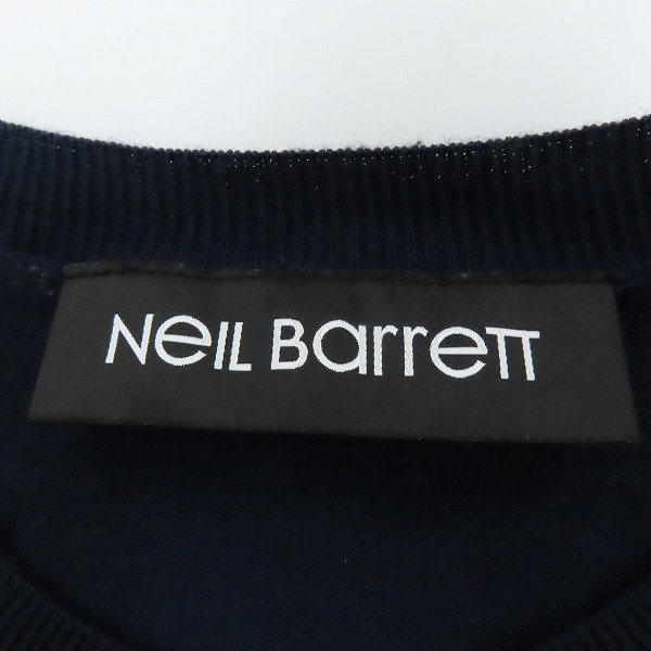 実際に弊社で買取させて頂いたNEIL BARRETT/ニールバレット THUNDERBOLT/サンダーボルト スリムフィット 長袖 ニット/Lの画像 2枚目