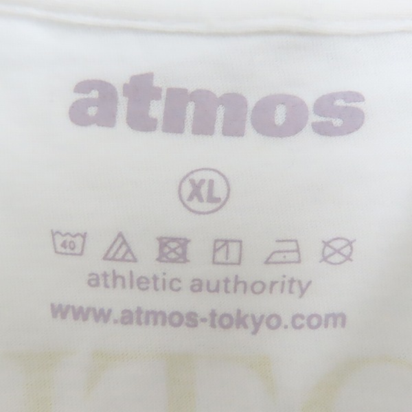 実際に弊社で買取させて頂いたatmos×Mr.Brothers/アトモス×ミスターブラザーズ BFAM ホワイト Tシャツ HENI-P-002/XLの画像 2枚目