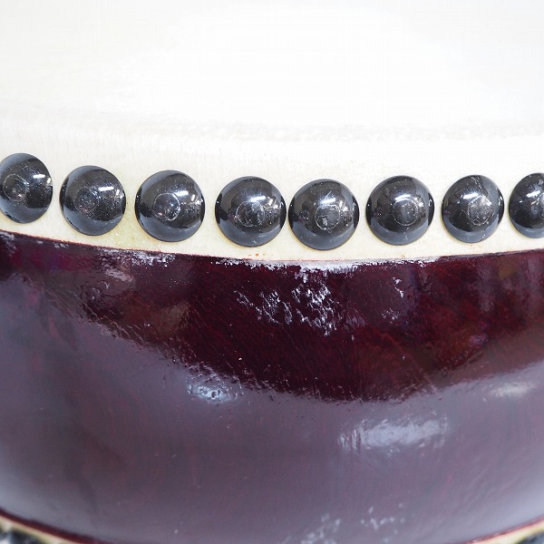 実際に弊社で買取させて頂いた★和太鼓 平太鼓 1.2尺 打楽器 和楽器 ソフトケース付の画像 3枚目