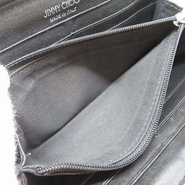 実際に弊社で買取させて頂いたJIMMY CHOO/ジミーチュウ フィリパ FILIPA-CST フィリパ スタースタッズ ラウンドファスナーロングウォレット/長財布の画像 5枚目