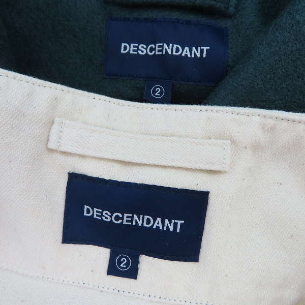 実際に弊社で買取させて頂いたDESCENDANT/ディセンダント ベースボールシャツ/フェルト 長袖シャツ 2点セットの画像 2枚目