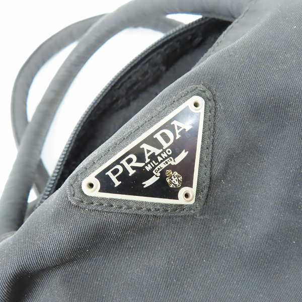 実際に弊社で買取させて頂いた【難有り】PRADA/プラダ 三角 ロゴプレート ナイロン ハンドバッグの画像 9枚目