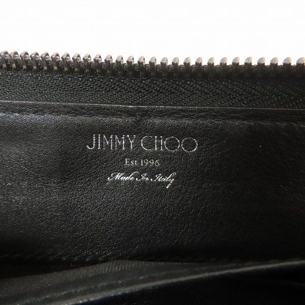実際に弊社で買取させて頂いたJIMMY CHOO/ジミーチュウ スター ラウンドジップ 長財布/ウォレットの画像 4枚目