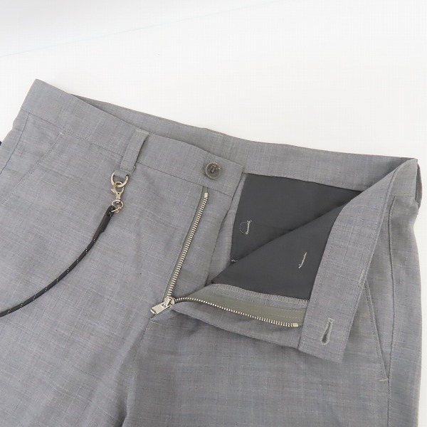 実際に弊社で買取させて頂いたuniform experiment/ユニフォームエクスペリメント ウール混 ノータックスラックスパンツ UE-200027/3の画像 2枚目