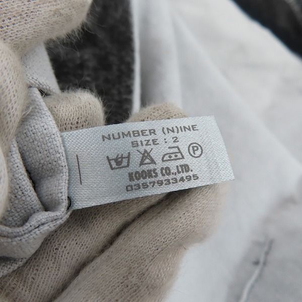 実際に弊社で買取させて頂いたNUMBER(N)INE/ナンバーナイン ウエスタン チェックネルシャツ/2の画像 3枚目