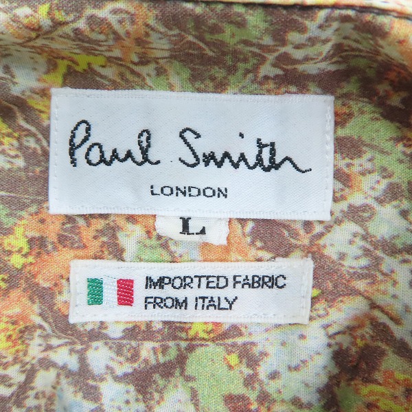 実際に弊社で買取させて頂いたPaul Smith LONDON/ポールスミスロンドン 総柄長袖シャツ/Lの画像 2枚目