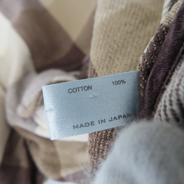 実際に弊社で買取させて頂いたNUMBER (N)INE/ナンバーナイン 日本製 袖刺繍/両胸ポケット チェックシャツ/2の画像 4枚目
