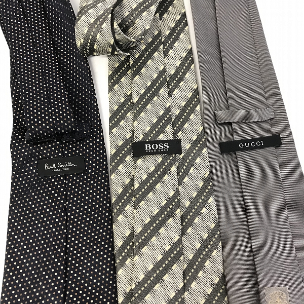 実際に弊社で買取させて頂いた【おまとめ品】ポールスミス/ヒューゴボス/グッチ 等 ネクタイ の画像 1枚目