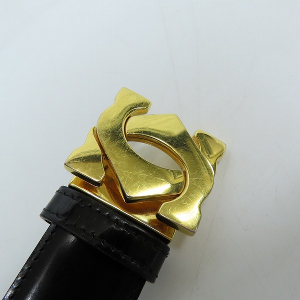 実際に弊社で買取させて頂いたCartier/カルティエ ダブルC ロゴ バックル レザー ベルトの画像 8枚目