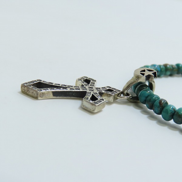 実際に弊社で買取させて頂いたCrescent Luna/クレセントルナ エルマー ターコイズ クロス ネックレス ターコイズグリーンの画像 3枚目