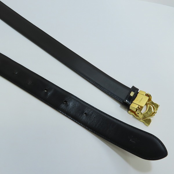 実際に弊社で買取させて頂いたCartier/カルティエ ダブルC ロゴ バックル レザー ベルトの画像 3枚目