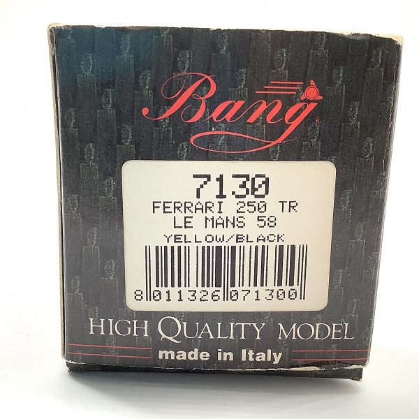 実際に弊社で買取させて頂いたBANG/バン FERRARI 250 TR LE MAN 58 ミニカー BLK/YLW 1/43の画像 9枚目