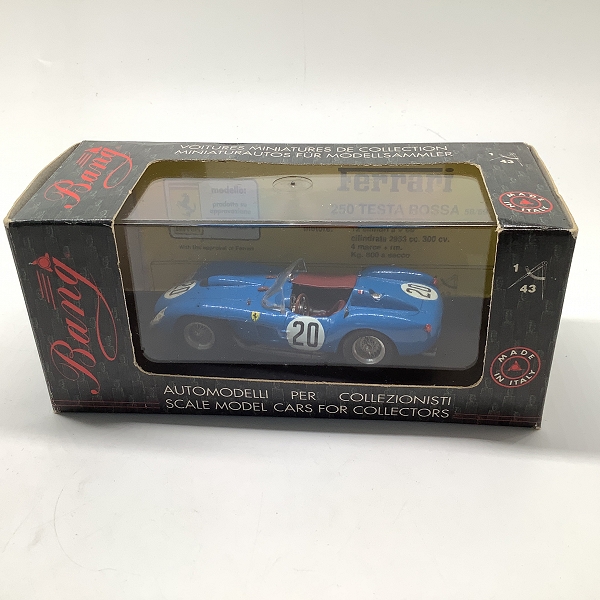 実際に弊社で買取させて頂いたBANG/バン FERRARI 250 TR LE MAN 58 ミニカー BLUE 1/43の画像 1枚目
