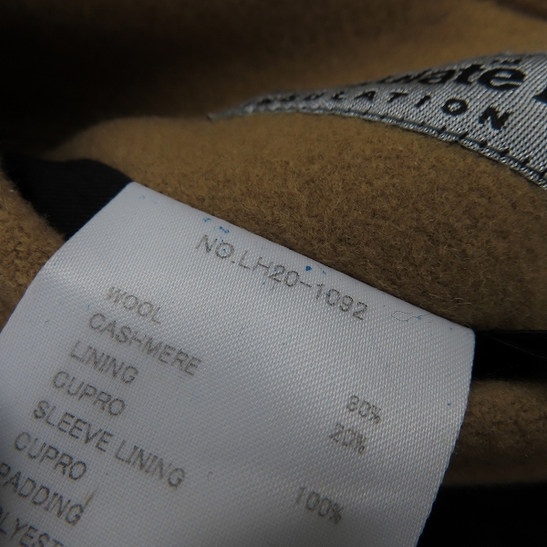 実際に弊社で買取させて頂いたLITHIUM HOMME/リチウムオム CASHMERE HEAVY MELTON CLASSIC PEA COAT カシミヤ混 ピーコート LH20-1092/44の画像 4枚目