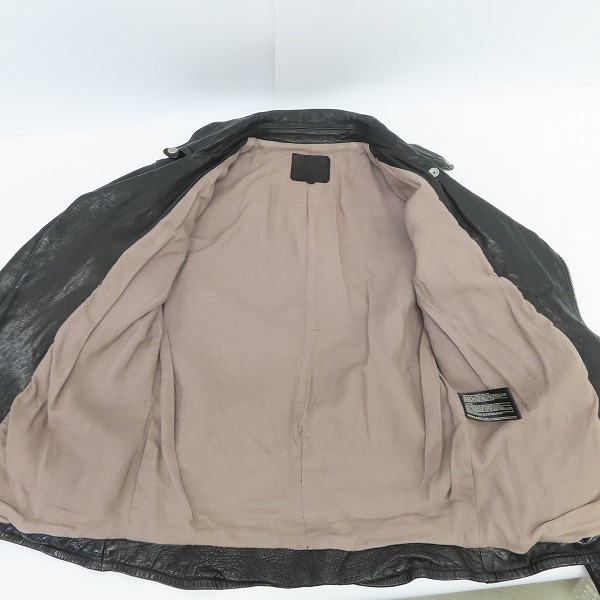 実際に弊社で買取させて頂いたISAMU KATAYAMA BACKLASH/バックラッシュ ロイヤルフラッシュ別注 カウレザー ダブルライダース R1498-06/2の画像 4枚目