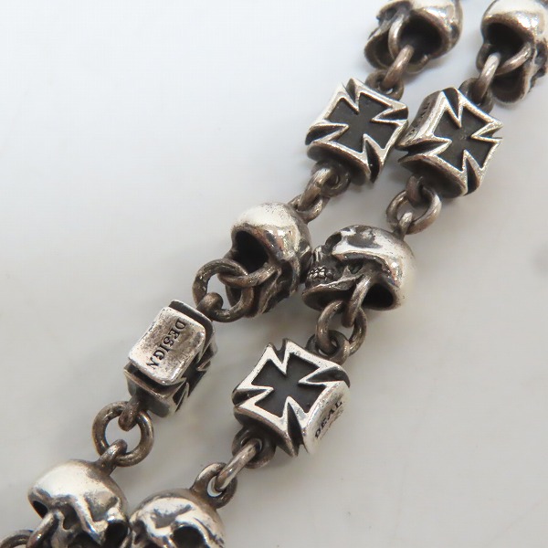 実際に弊社で買取させて頂いたDEAL DESIGN/ディールデザイン スカルズアンドクロスチェーン ネックレス の画像 4枚目