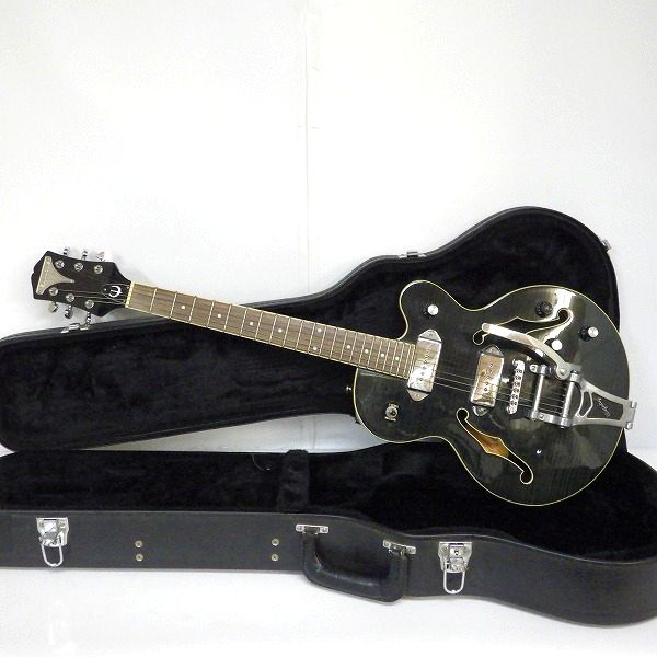 実際に弊社で買取させて頂いた★Epiphone/エピフォン WILDKAT TB/ワイルドキャット Bigsby セミアコ エレキギター ハードケース付