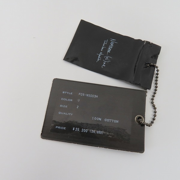 実際に弊社で買取させて頂いたNUMBER (N)INE/ナンバーナイン 05AW HIGH STREET期 THS刺繍 チェック柄 ネルシャツ/2の画像 8枚目