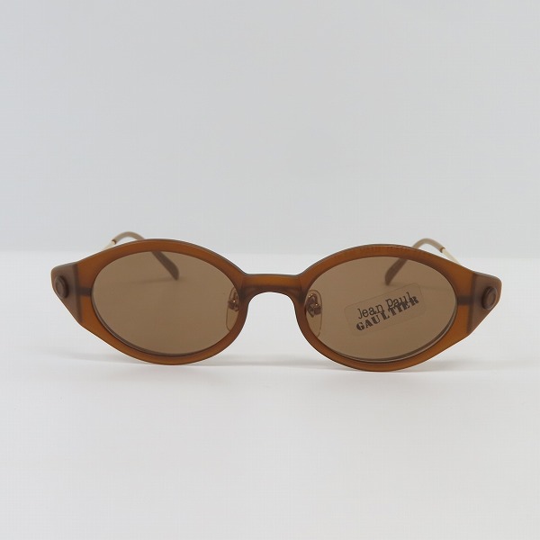 実際に弊社で買取させて頂いた JEAN PAUL GAULTIER/ジャンポールゴルチエ ヴィンテージ ゴールドフレーム サングラス クリップオン 56-7202の画像 1枚目