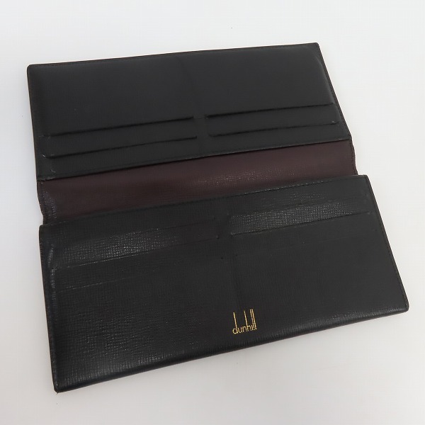 実際に弊社で買取させて頂いたdunhill/ダンヒル レザー ロングウォレット/長財布 ブラックの画像 3枚目