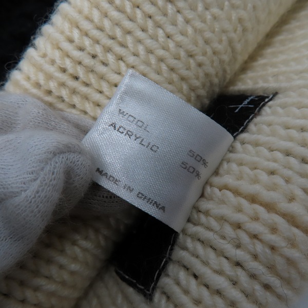実際に弊社で買取させて頂いた（1）NUMBER (N)INE/ナンバーナイン バルーン ニットキャップ/ニット帽 ブラック/アイボリー/ONE SIZEの画像 4枚目