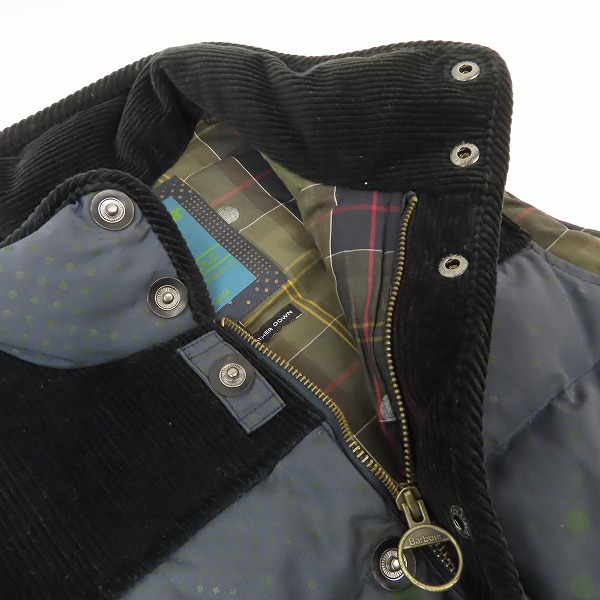実際に弊社で買取させて頂いたBarbour×R.NEWBOLD/バブアー×アールニューボールド オイルドクロス ダウンベスト Mの画像 5枚目