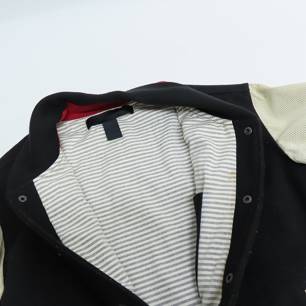 実際に弊社で買取させて頂いたBLVCK SCVLE/ブラックスケール スタジャン 袖パンチング Mの画像 4枚目