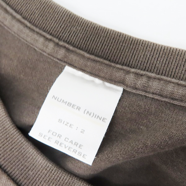 実際に弊社で買取させて頂いたNUMBER (N)INE/ナンバーナイン 初期/01SS TIME/タイム期 CIGARETTES 穴あき加工  ロゴ プリントTシャツ/2の画像 2枚目