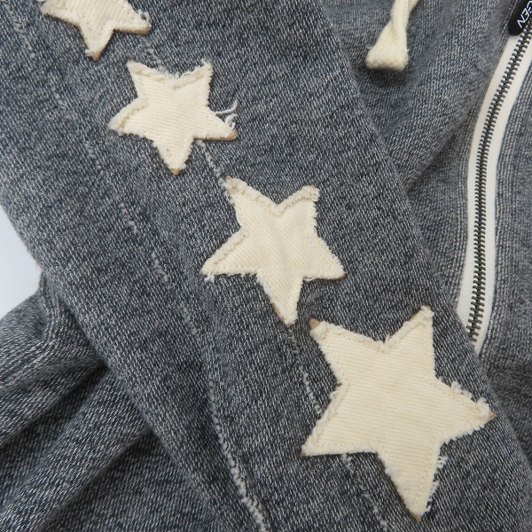 実際に弊社で買取させて頂いたHYDROGEN/ハイドロゲン BRONZAJI ブロンザージ スターワッペン サイドライン ジップアップパーカー グレー系/Sの画像 5枚目