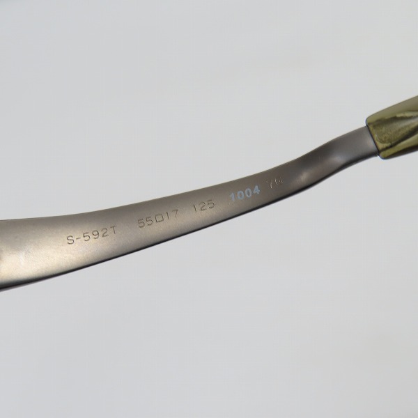 実際に弊社で買取させて頂いた999.9/フォーナインズ 度入り メタルフレーム 眼鏡/メガネフレーム/アイウェア S-592Tの画像 7枚目