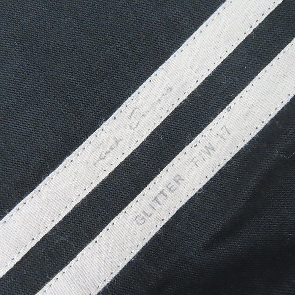 実際に弊社で買取させて頂いたRick Owens/リックオウエンス  LS DRAWSTRING HOODIE GLITTER ロングジップパーカー RU17F8288-BA/Sの画像 2枚目