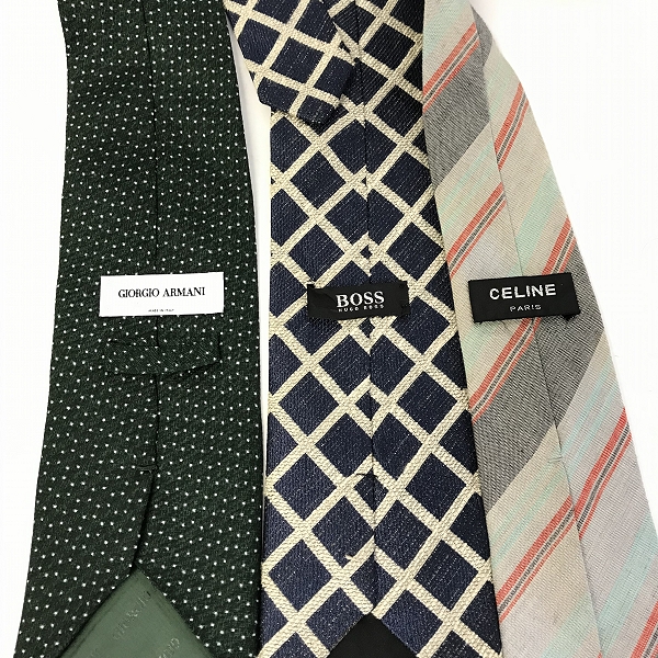 実際に弊社で買取させて頂いた【おまとめ品】ヒューゴボス/ジョルジオアルマーニ/セリーヌ 他 ネクタイの画像 1枚目