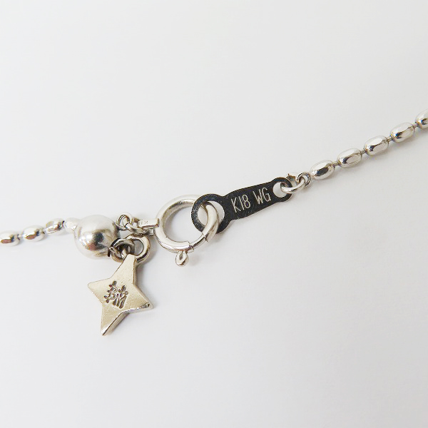 実際に弊社で買取させて頂いたBloody Mary/ブラッディマリー K18WG フットボールチェーンネックレスの画像 1枚目