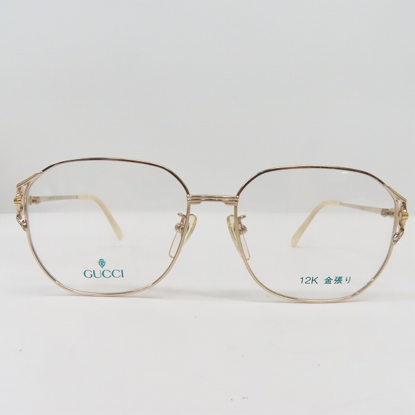 実際に弊社で買取させて頂いたGUCCI/グッチ ビンテージ 眼鏡/メガネフレーム 12KGF 12金張り GG‐3303の画像 1枚目