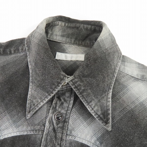 実際に弊社で買取させて頂いたNUMBER(N)INE/ナンバーナイン ウエスタン チェックネルシャツ/2の画像 5枚目