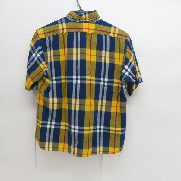 実際に弊社で買取させて頂いたSUGAR CANE/シュガーケーン チェック柄 半袖 プルオーバーシャツ ハーフボタン/Mの画像 1枚目