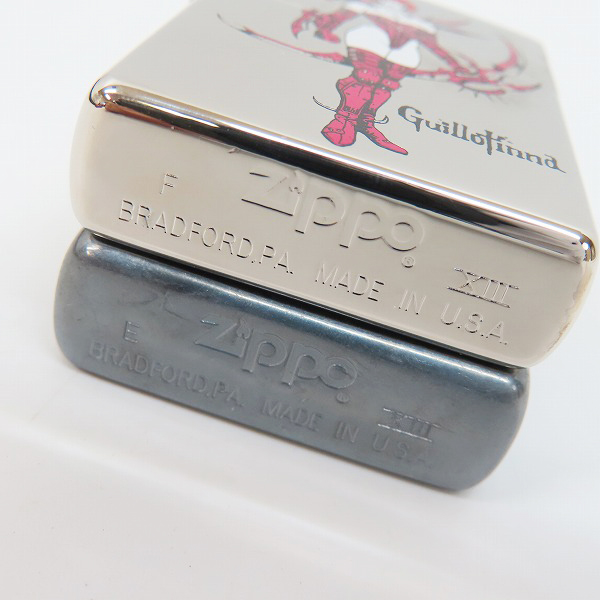 【Guillotine】韮澤 靖　ギロチーナ シルバー灰皿 ジッポー両面加工 Guillotine】韮澤 靖 ギロチーナ シルバー灰皿 ジッポー両面加工