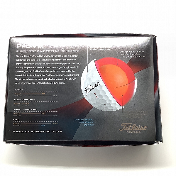 実際に弊社で買取させて頂いた(4)【未使用】Titleist/タイトリスト PRO V1x ゴルフボール ホワイト 1ダースの画像 3枚目