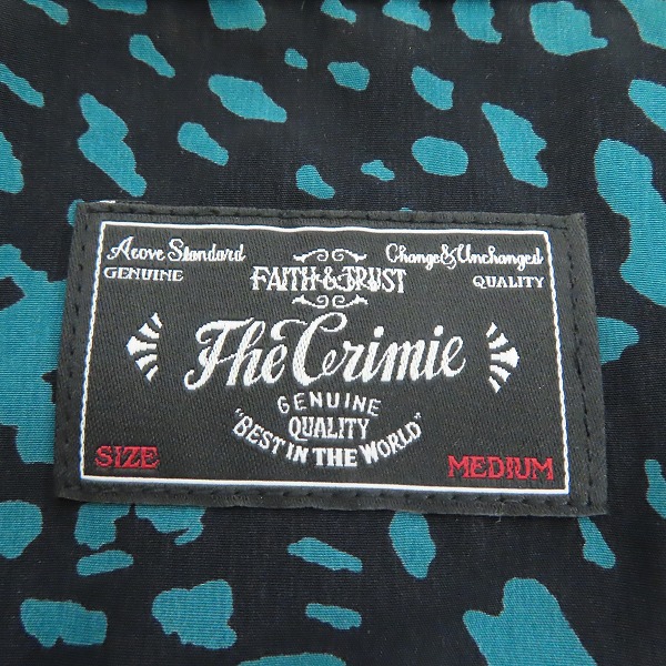 実際に弊社で買取させて頂いたTHE CRIMIE/ザクライミー 総柄 ロゴ刺繍 胸ポケット 半袖シャツ/Mの画像 2枚目