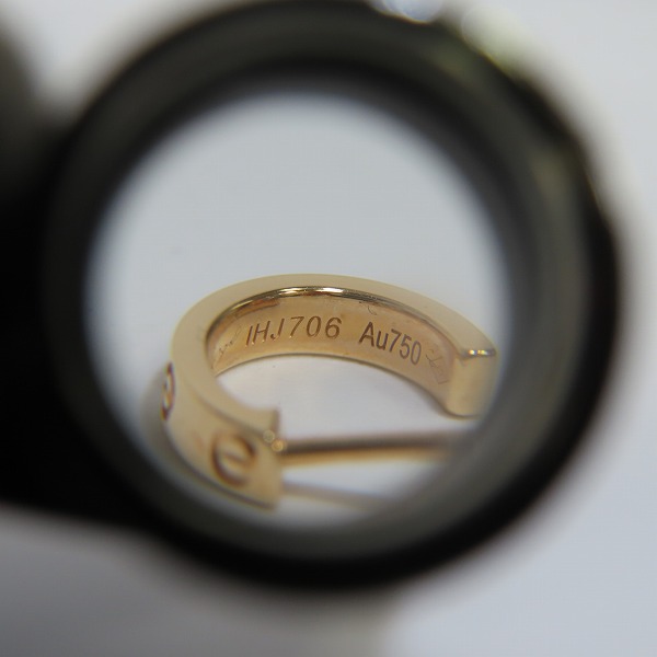 実際に弊社で買取させて頂いたCartier/カルティエ K18/AU750 ミニラブピアスの画像 8枚目